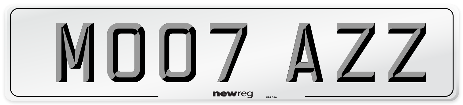 MO07 AZZ Number Plate from New Reg